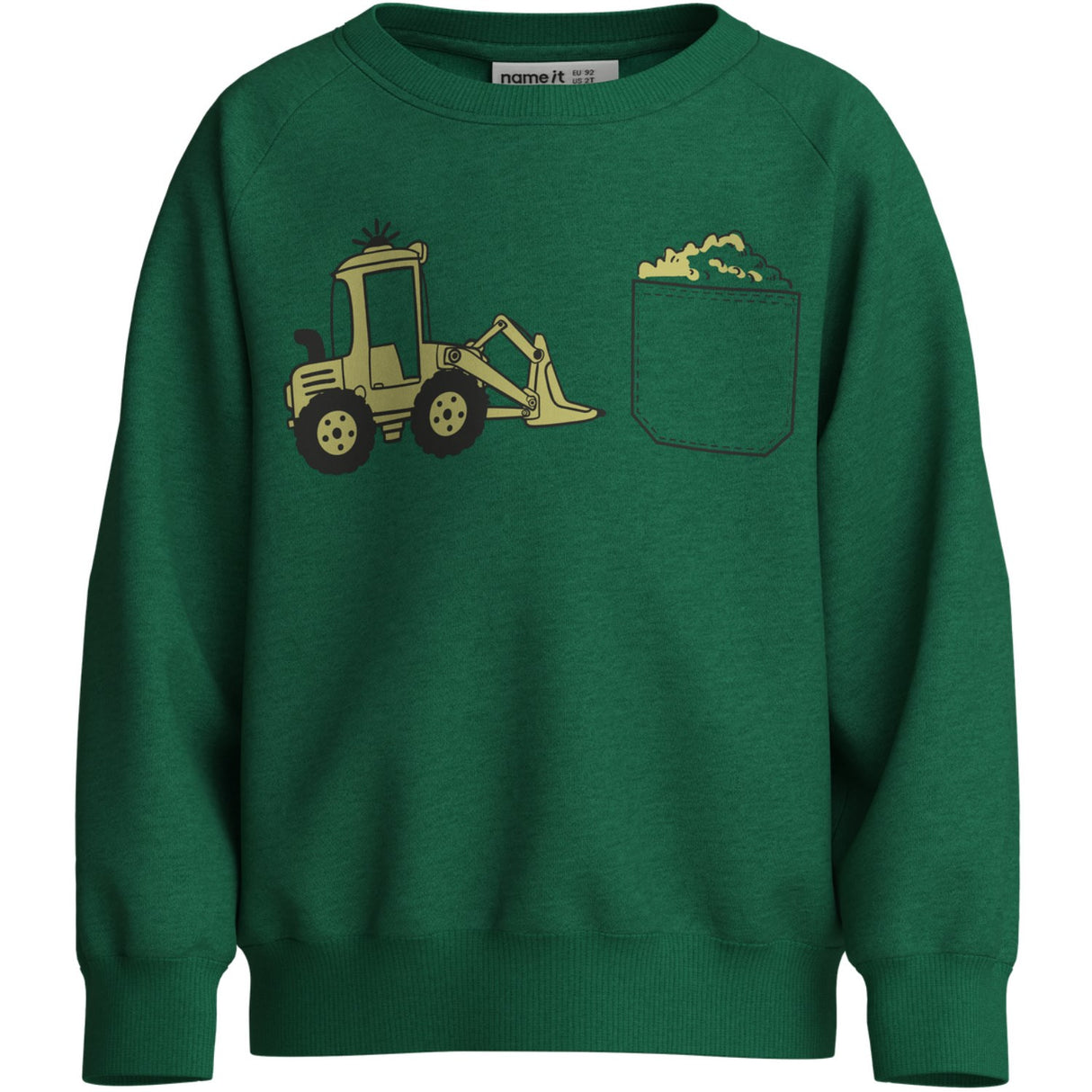 Name It Verdant Green Pocket Nmmvion Ls Nreg Sweat Unb