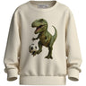 Name It Antique White Dino Football Nmmvoto Ls Nreg Sweat Unb