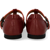 Angulus Cranberry T-Bar Ballerinaskor Med Cut-Out Hjerte