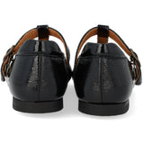 Angulus Black T-Bar Ballerinaskor Med Cut-Out Hjerte
