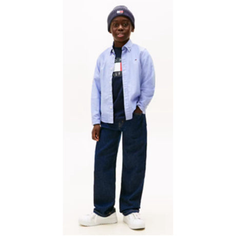 Tommy Hilfiger Calm Blue Flag Oxford Skjorta Ls