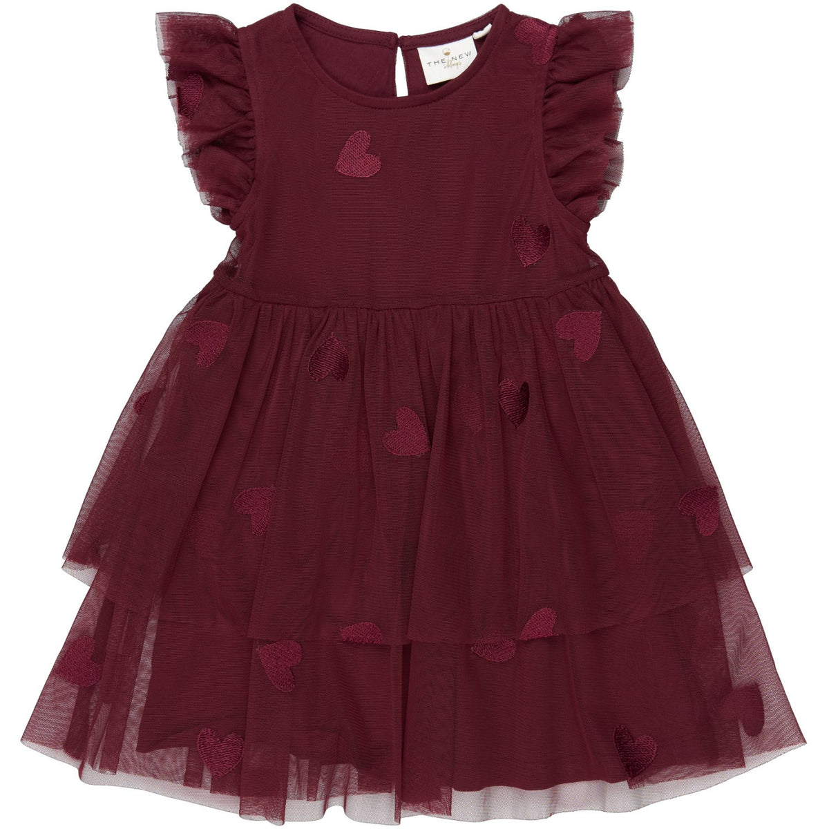 THE NEW Siblings Burgundy Emb Tn Tnstvonda S_L Mesh Klänning