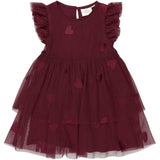THE NEW Siblings Burgundy Emb Tn Tnstvonda S_L Mesh Klänning