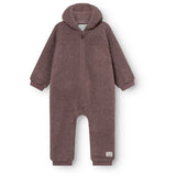 Mini A Ture Peppercorn Plum Matadel Teddyfleece Jumpsuit. Grs