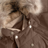 Mini A Ture Chestnut Brown Matwisti Fleece Lined Flygdräkt Fur. Grs