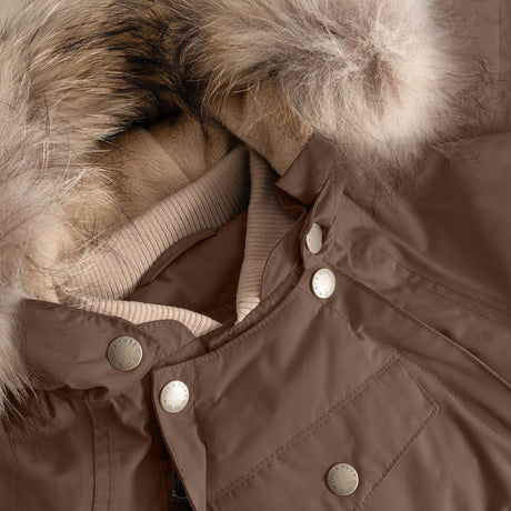 Mini A Ture Chestnut Brown Matwisti Fleece Lined Flygdräkt Fur. Grs