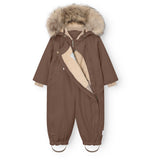 Mini A Ture Chestnut Brown Matwisti Fleece Lined Flygdräkt Fur. Grs