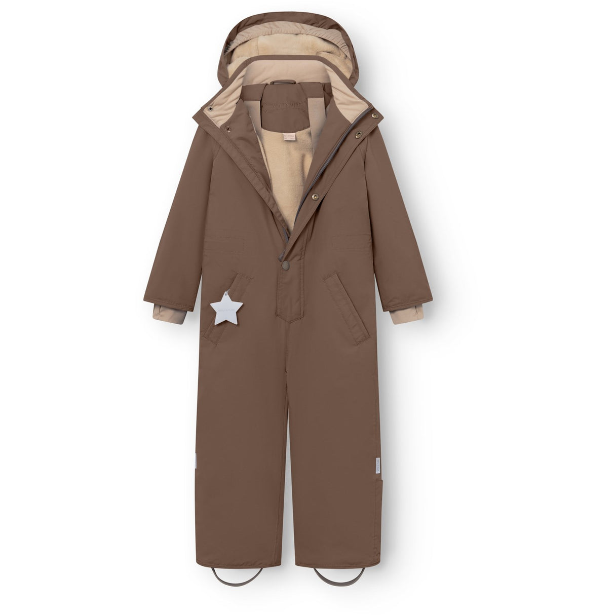 Mini A Ture Chestnut Brown Matwanni Fleece Lined Snowsuit. Grs