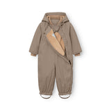 Mini A Ture Grey Brown Matwisti Fleece Lined Snowsuit. Grs