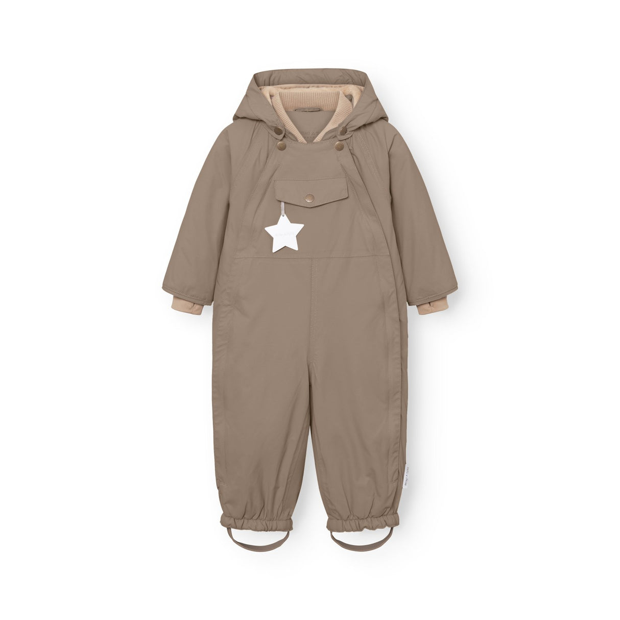 Mini A Ture Grey Brown Matwisti Fleece Lined Snowsuit. Grs