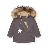 Mini A Ture Plum Kitten Matwang Fleece Lined Winter Jacka Fur. Grs