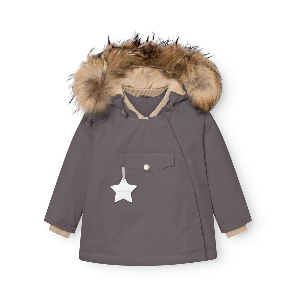 Mini A Ture Plum Kitten Matwang Fleece Lined Winter Jacka Fur. Grs