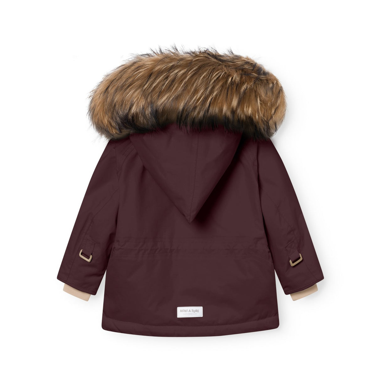 Mini A Ture Fudge Aubergine Matwang Fleece Lined Winter Jacka Fur. Grs