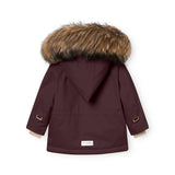 Mini A Ture Fudge Aubergine Matwang Fleece Lined Winter Jacka Fur. Grs