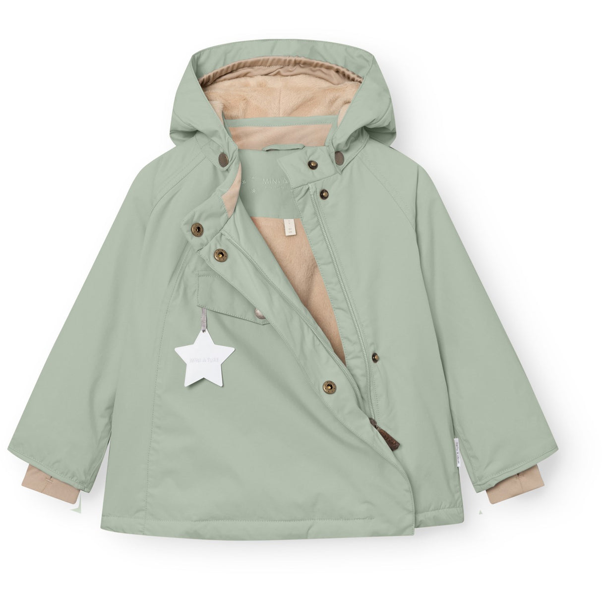 Mini A Ture Slate Gray Matwang Fleece Lined Winter Jacket. Grs
