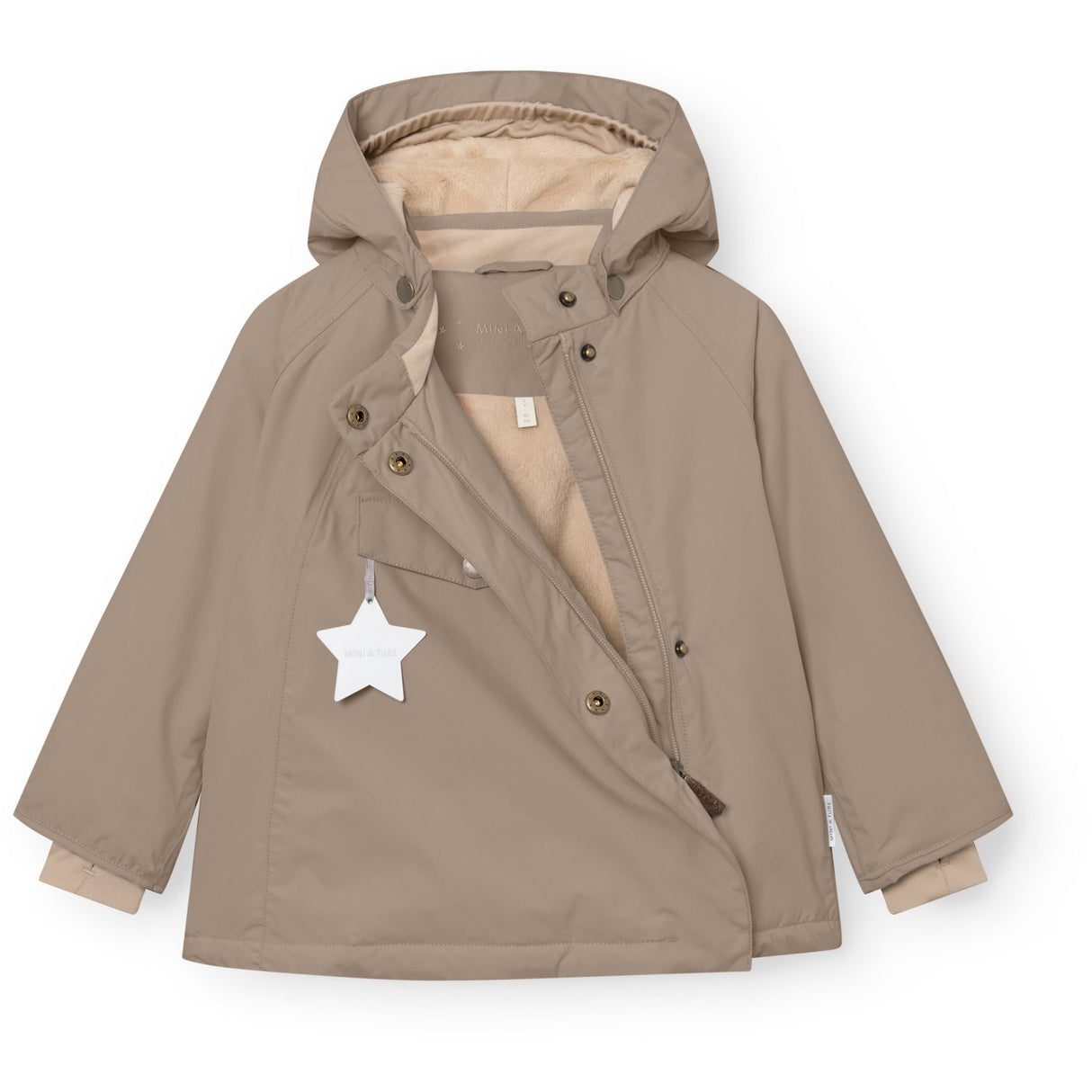 Mini A Ture Grey Brown Matwang Fleece Lined Winter Jacket. Grs