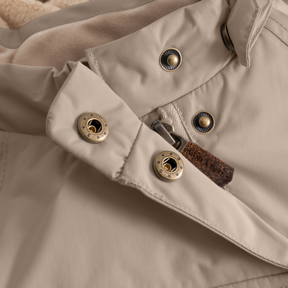 Mini A Ture Grey Brown Matwang Fleece Lined Winter Jacket. Grs