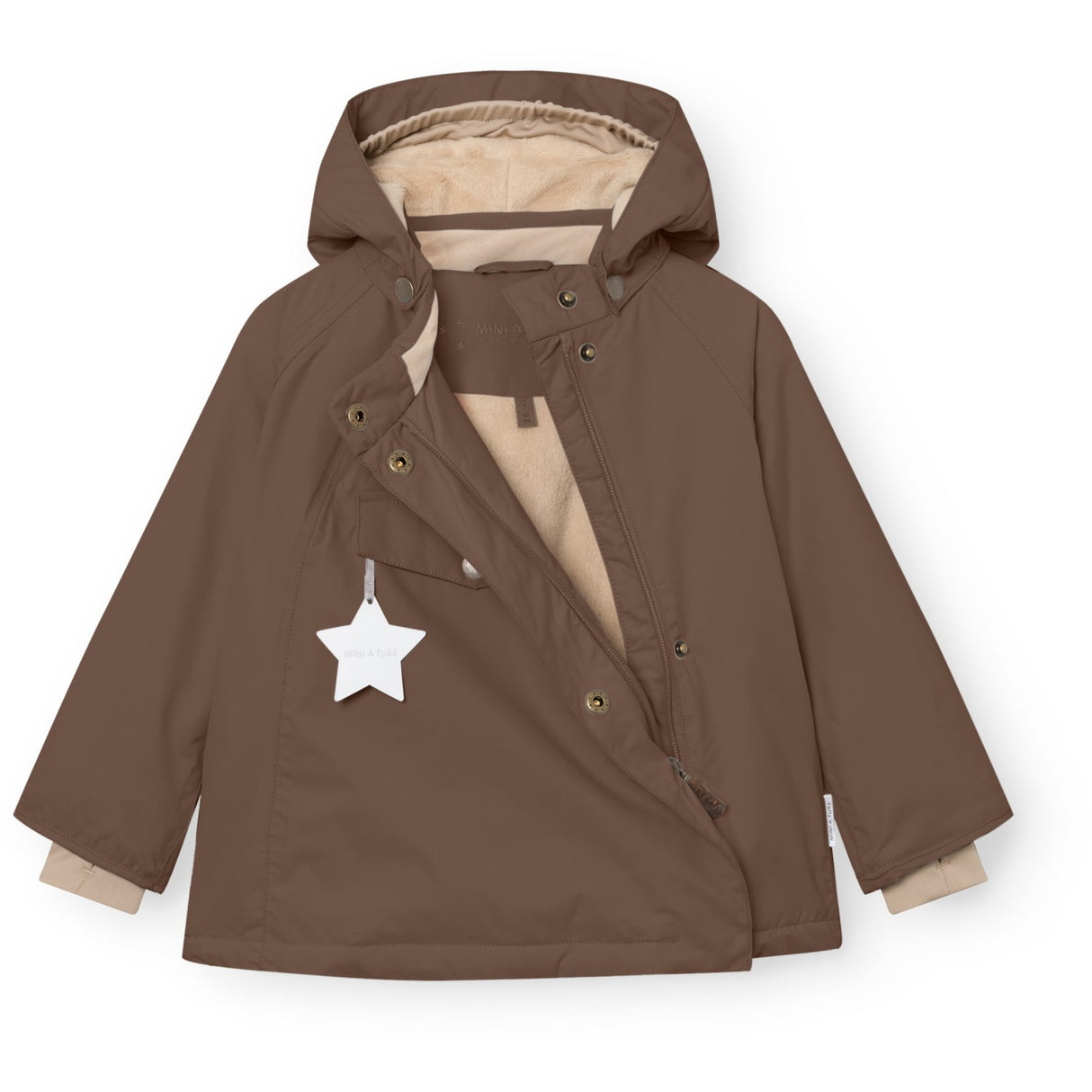 Mini A Ture Chestnut Brown Matwang Fleece Lined Winter Jacket. Grs