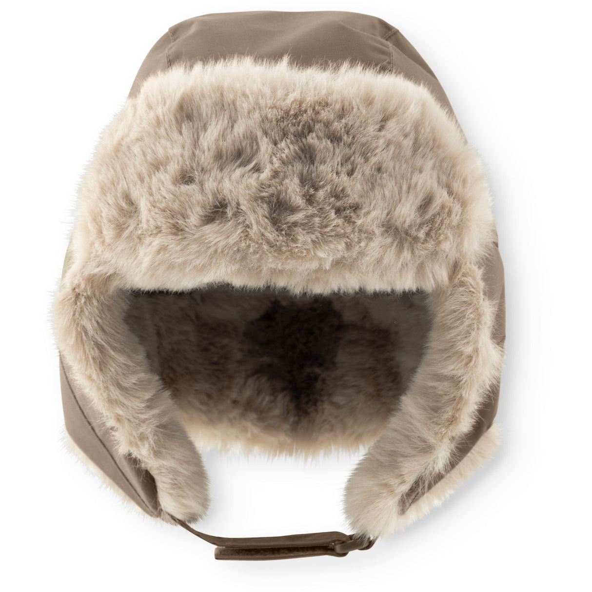 Mini A Ture Grey Brown Matcrister Nallebjörn Lined Winter Huva