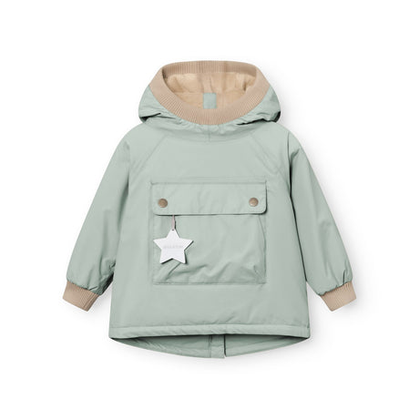 Mini A Ture Slate Gray Matbabywen Fleece Lined Winter Anorak. Grs