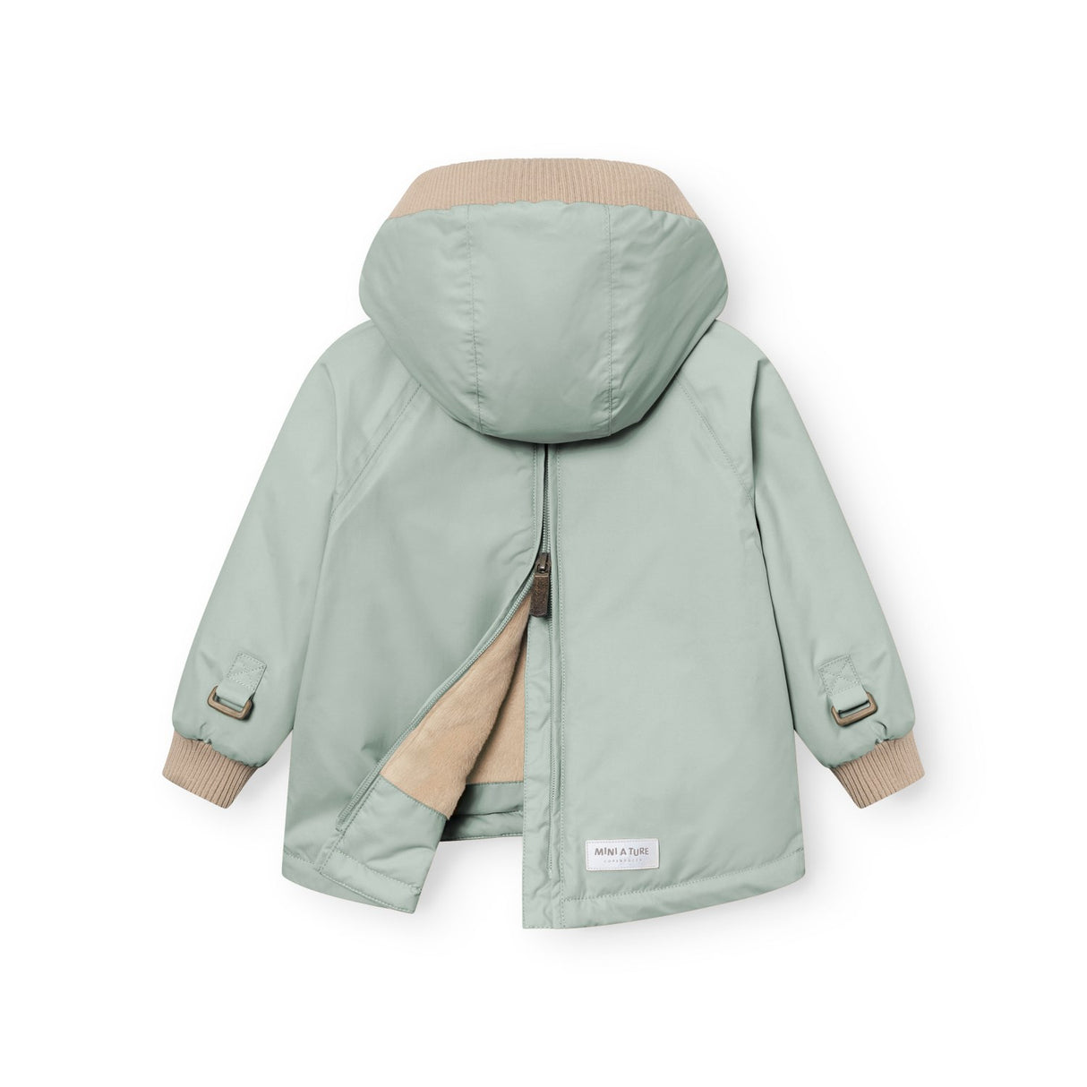 Mini A Ture Slate Gray Matbabywen Fleece Lined Winter Anorak. Grs