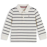 Tommy Hilfiger Off White Stripe-White Essential Regular Pikétröja Ls