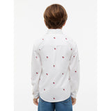 Tommy Hilfiger White-White Oxford Graphic Skjorta