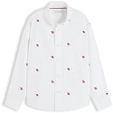 Tommy Hilfiger White-White Oxford Graphic Skjorta