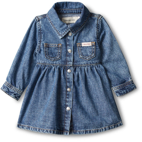 Calvin Klein Beckford-Blue Baby Ls Denim Klänning