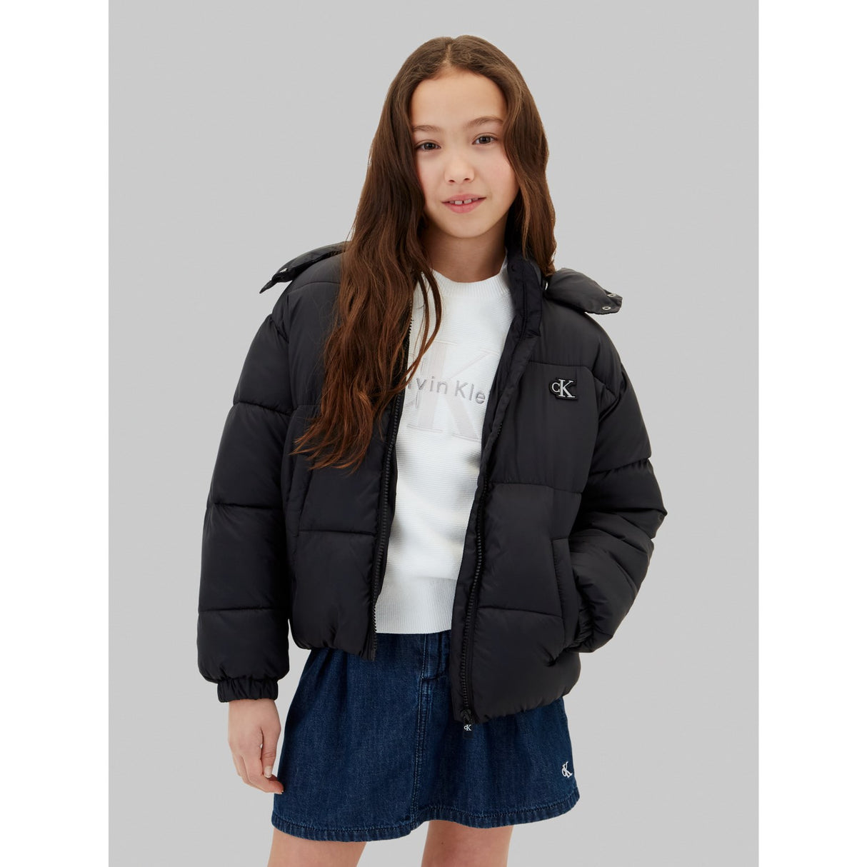 Calvin Klein Pvh Black-Black Minime Ck Kort Hd Puffer Jacka