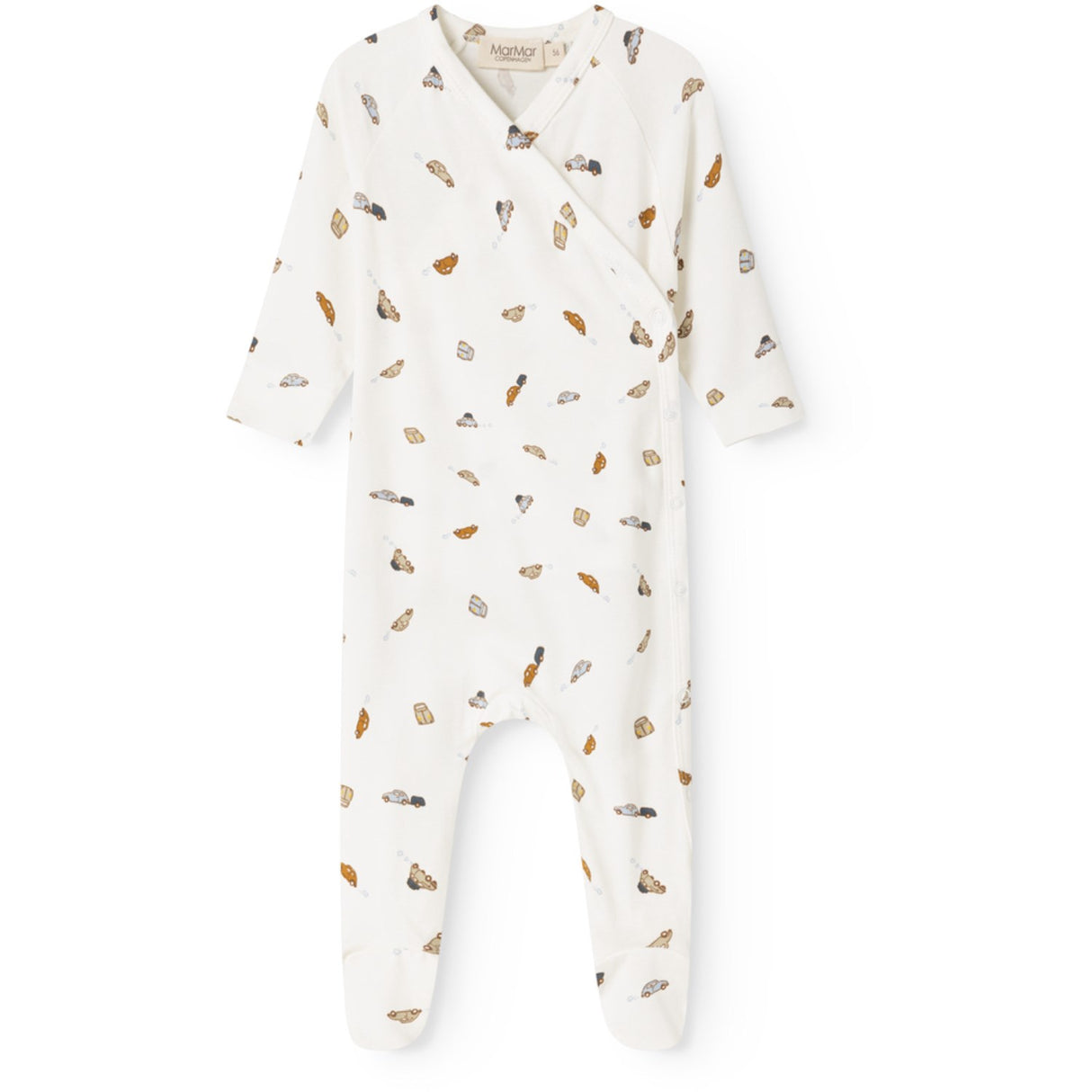 MarMar Modal Smooth Print Cars Rubello Onesie