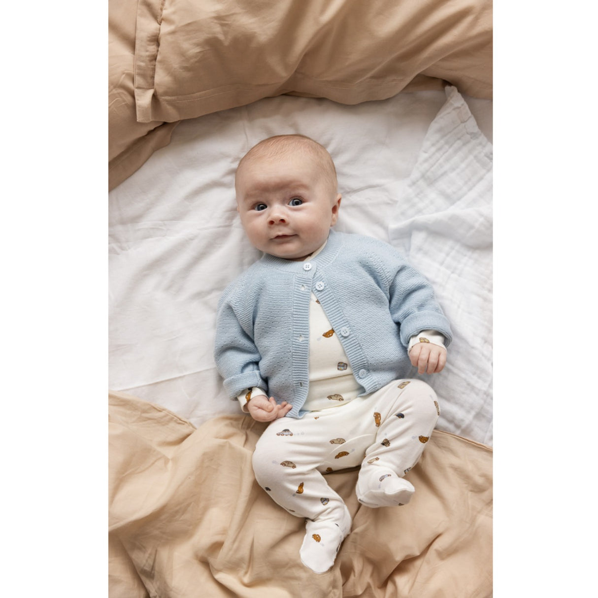 MarMar Modal Smooth Print Cars Rubello Onesie