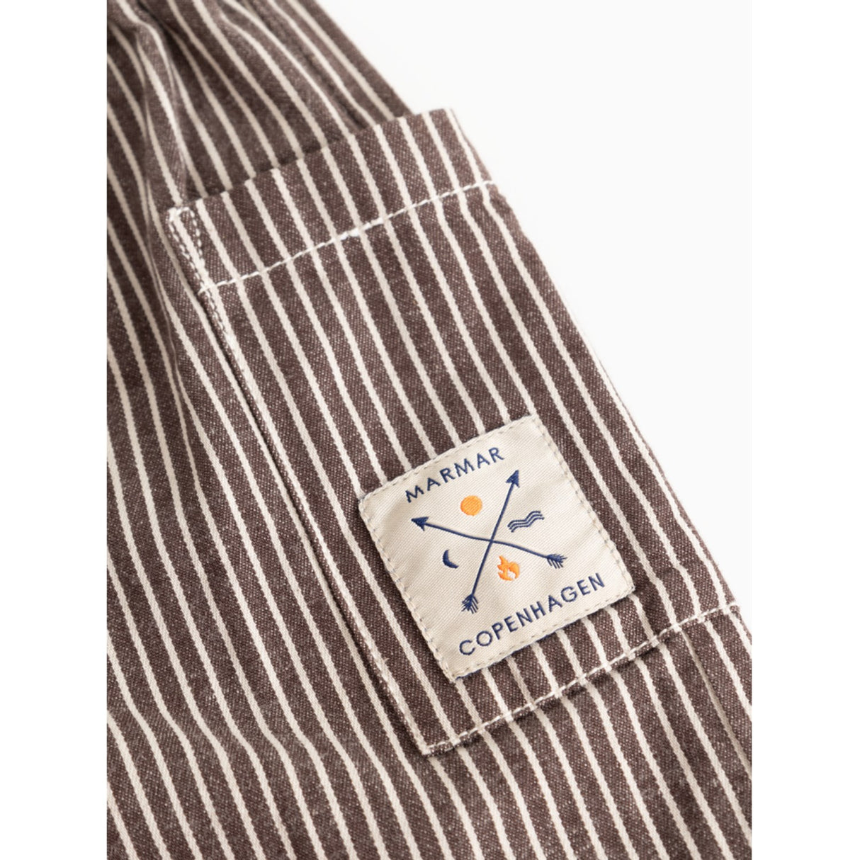 MarMar Soft Denim Dark Brownie Stripe Panto Byxor