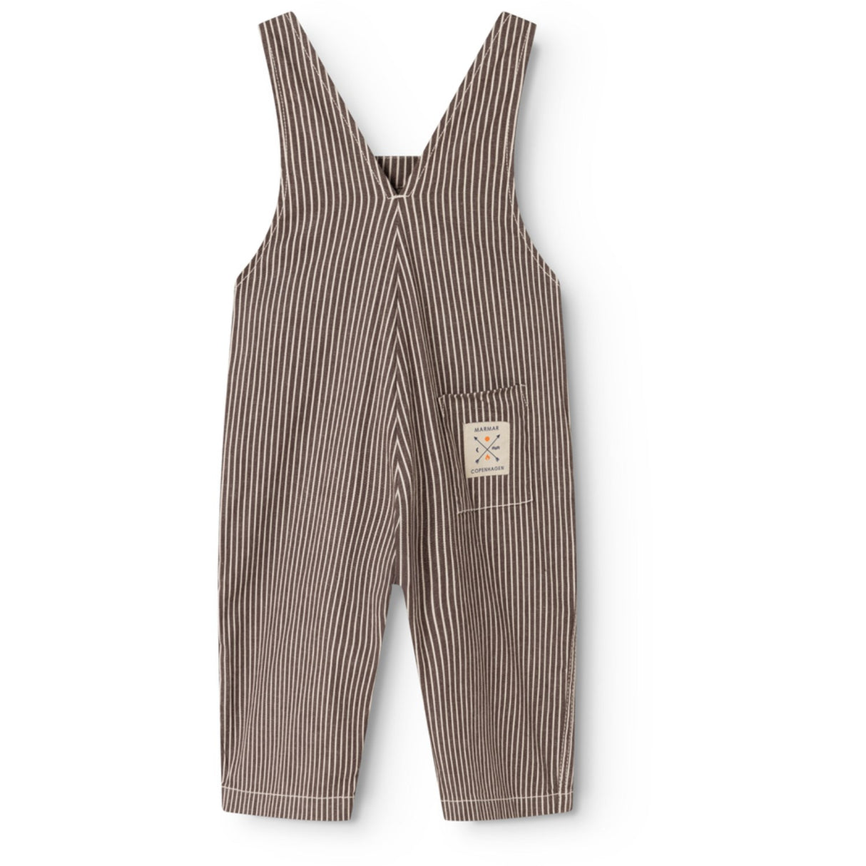 MarMar Soft Denim Dark Brownie Stripe Ruben Dungarees
