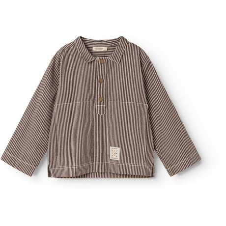 MarMar Soft Denim Dark Brownie Stripe Tovan Skjorta