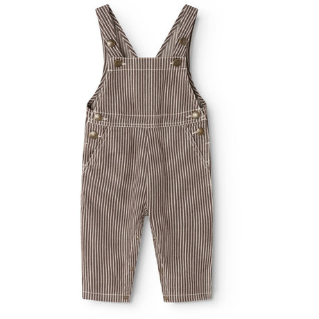 MarMar Soft Denim Dark Brownie Stripe Ruben Dungarees