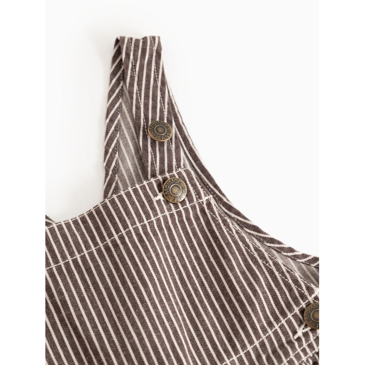 MarMar Soft Denim Dark Brownie Stripe Ruben Dungarees