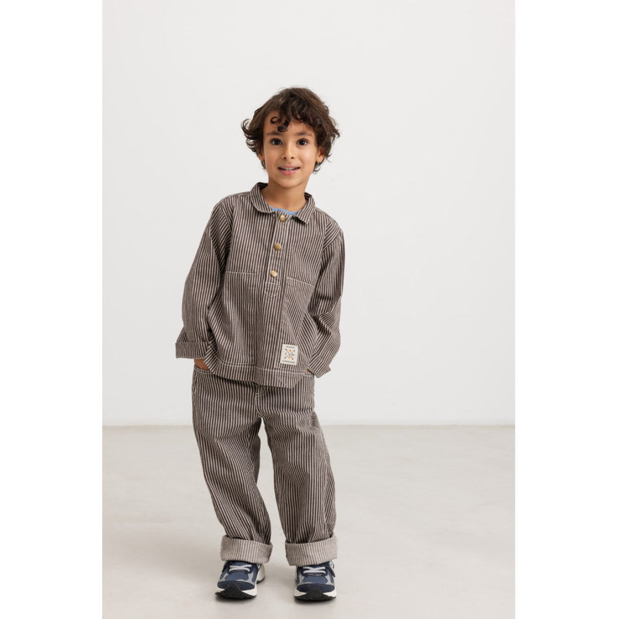MarMar Soft Denim Dark Brownie Stripe Tovan Skjorta