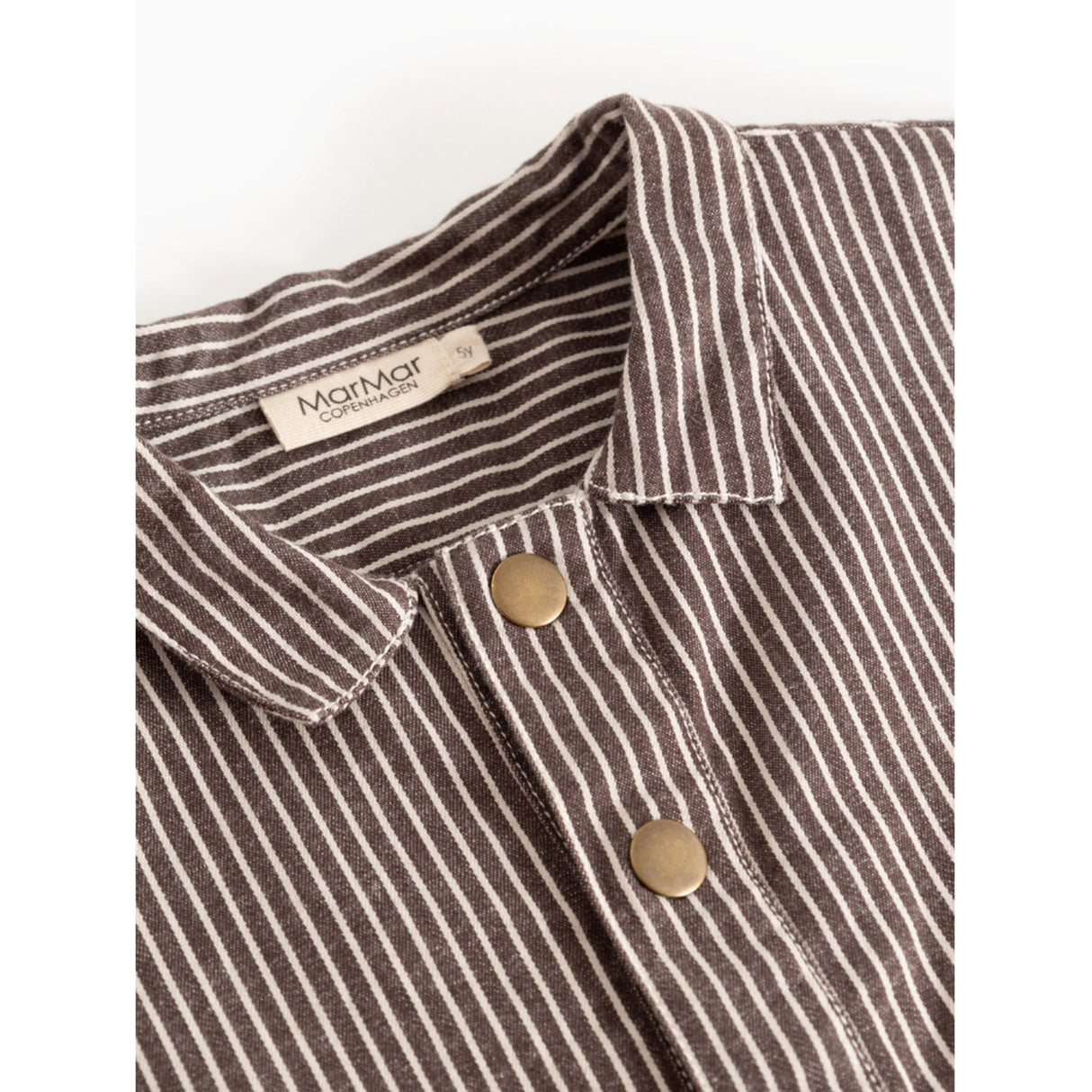 MarMar Soft Denim Dark Brownie Stripe Tovan Skjorta