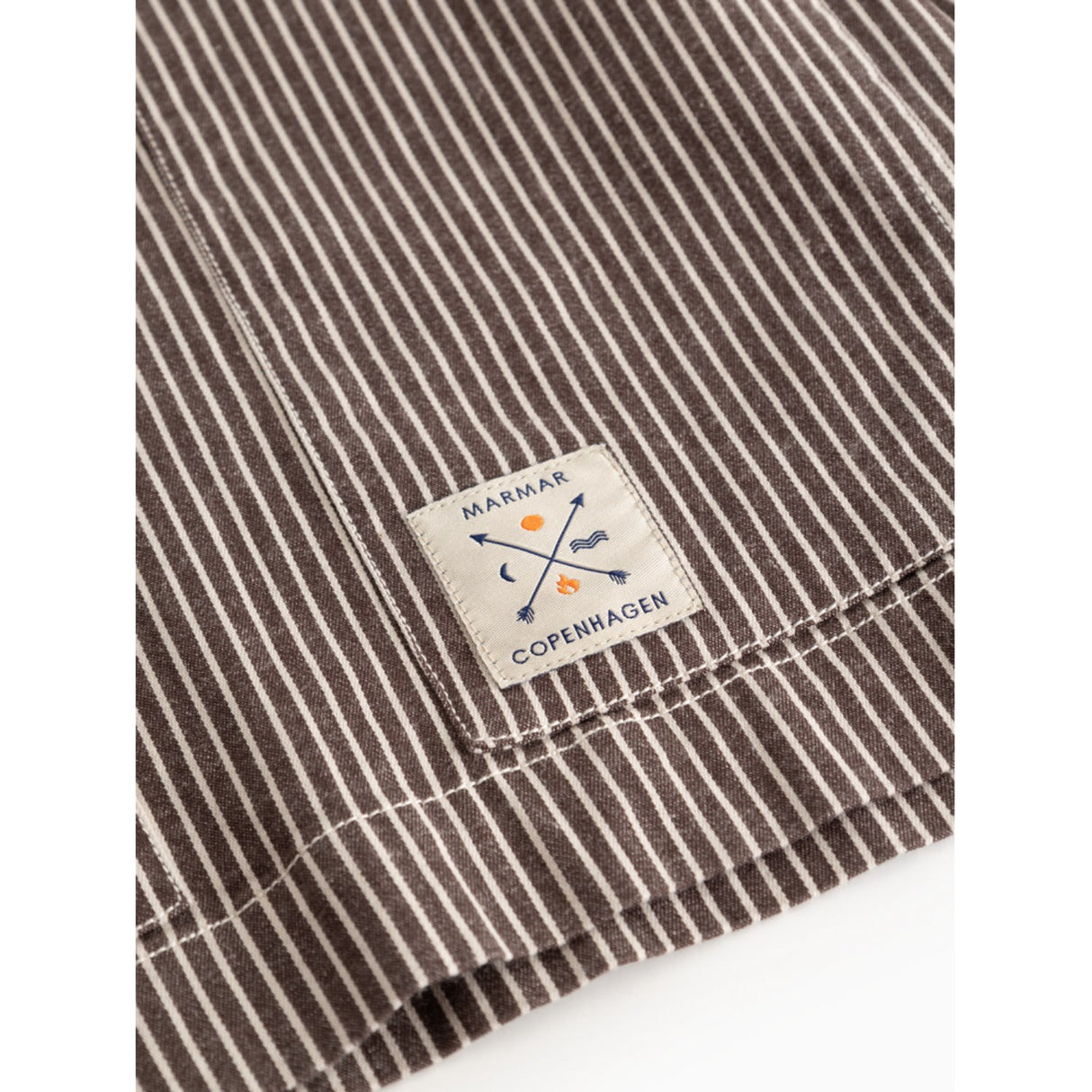 MarMar Soft Denim Dark Brownie Stripe Tovan Skjorta