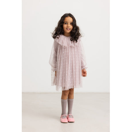 MarMar Ballerina Cloud Gray Hearts Dera Klänning