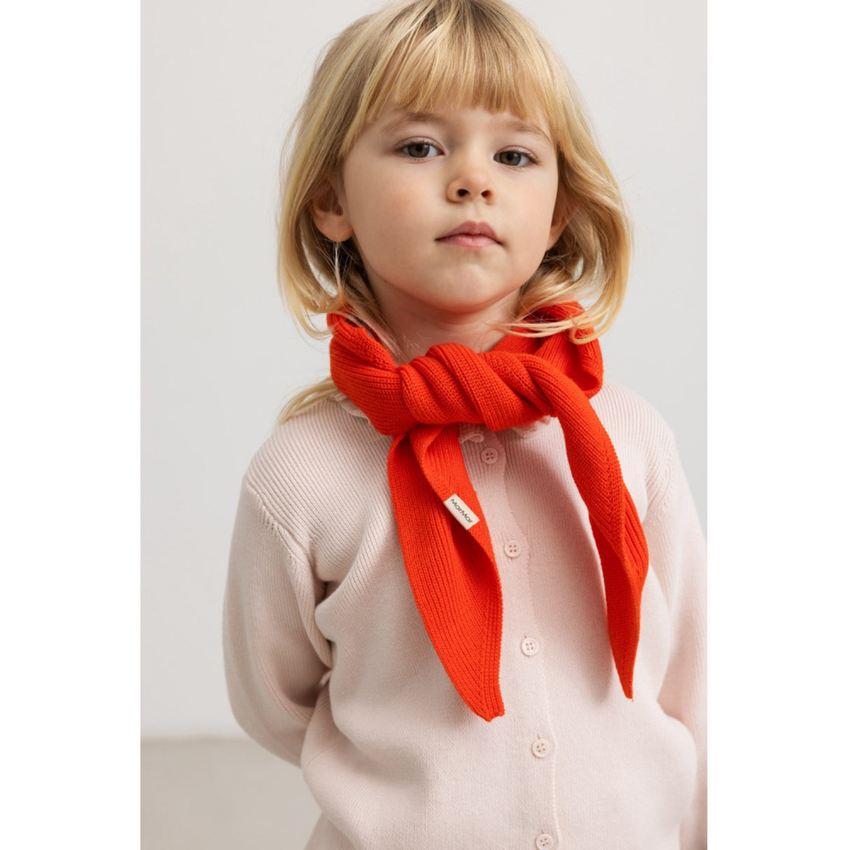 MarMar Cotton Knit Fisherman Grapefruit Arko Stickad Halsduk