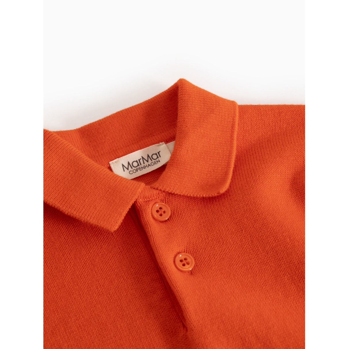 MarMar Cotton Knit Plain Grapefruit Teno Pikétröja Stickad Blus