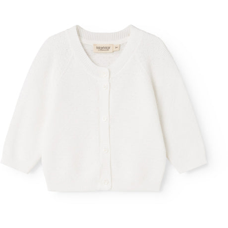 MarMar Modal Mix Links-Links Gentle White Taki Stickad Cardigan