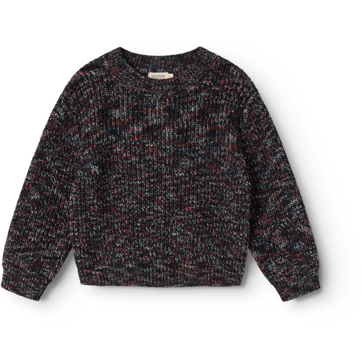 MarMar Cotton Knit Spacedye Deepest Sea Space Teno Stickad Blus