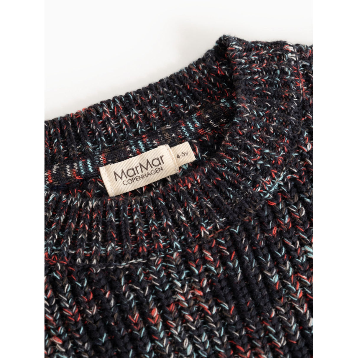 MarMar Cotton Knit Spacedye Deepest Sea Space Teno Stickad Blus