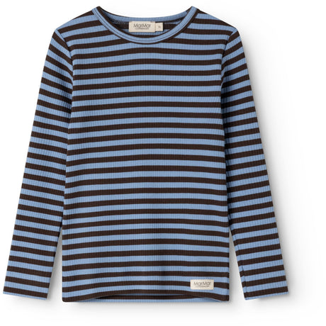 MarMar Modal Stripe Blue Heaven Stripe Plain Blus