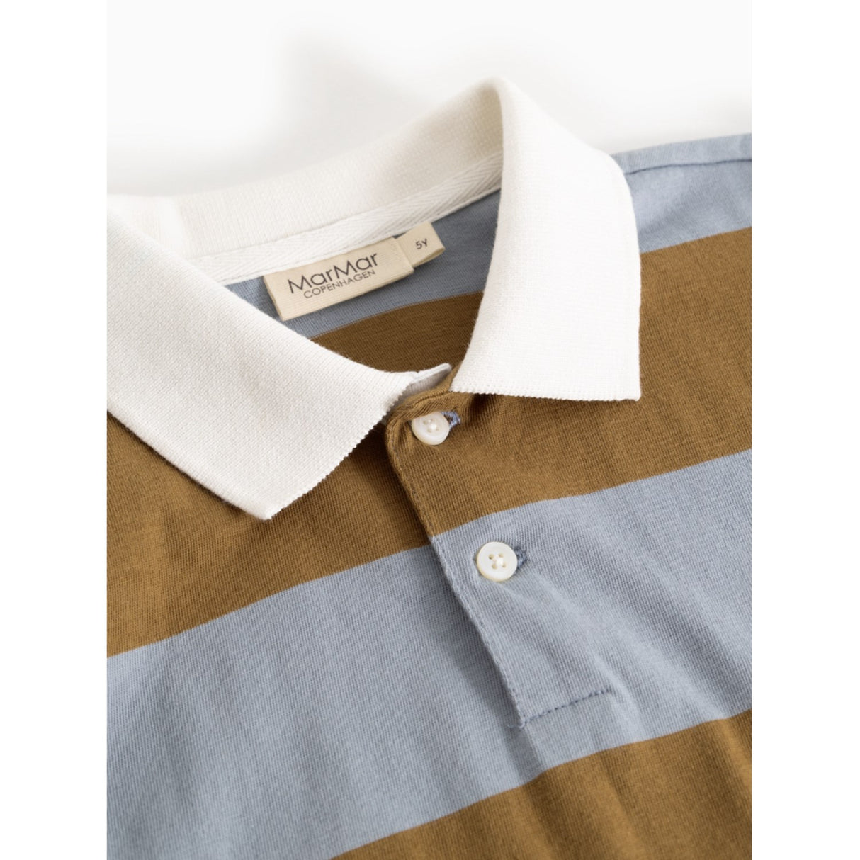 MarMar Cotton Jersey Monsoon Blue Stripe Tad Pikétröja LS Blus