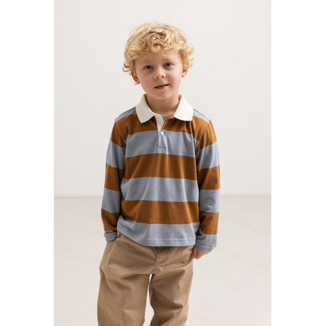 MarMar Cotton Jersey Monsoon Blue Stripe Tad Pikétröja LS Blus