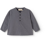 MarMar Cotton Seersucker Pigeon Blue Check Totoro Skjorta
